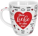 Sheepworld Tasse "Ohne Liebe ist alles doof" | Porzellan, 45 cl | Porzellantasse f&uuml;r
