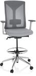 hjh OFFICE 751010 B&uuml;rostuhl hoch Halifax Work Stoff/Netz Grau Arbeitsstuhl mit