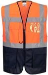 Portwest WARSCHAU EXEKUTIV WESTE, Gr&ouml;&szlig;e: XL, Farbe: Orange/Marine, C476ONRXL