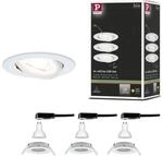 Paulmann 93467 LED Einbauleuchte 3-Step-Dim Nova Basisset schwenkbar rund 84 mm...