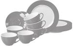 Flirt by Ritzenhoff & Breker Doppio Grau Kaffeeservice 18tlg.