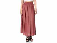 ONLY Damen Maxi Falten Rock | Einfarbiger Plissee Skirt mit Gummizug | Wadenlanges