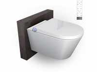 BERNSTEIN Dusch-WC Pro+ 1102 in Weiß, Spülrandloses Hänge-WC mit Bidet...