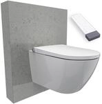 Bernstein Dusch-WC PRO+ 1102 Wei&szlig; &ndash; sp&uuml;lrandloses, rundes Dusch-WC mit...
