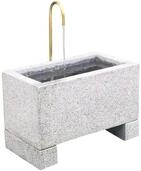 Dehner Gartenbrunnen Salzburg, ca. 60 x 72 x 35 cm, Granit/Metall, grau/Gold