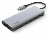 Belkin 7-in-1-Multiport-USB-C-Hub (mit 4K HDMI, USB-C, 2x USB-A, 3,5-mm- Audioklinke,