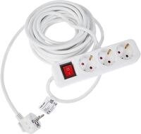 VALUE 3-Fach Steckdosenleiste mit Schalter, wei&szlig;, 10 m