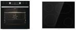 Gorenje Einbau-Herd-Set Black Set 4 mit Glaskeramik-Kochfeld, Hei&szlig;luft, 77 Liter,