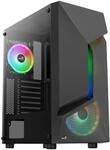AeroCool SCAPEBKV3, Gaming-Geh&auml;use, ATX, RGB-LED-Front, geh&auml;rtetes Glas, 3x