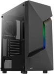 Aerocool SCAPEBKV1, Gaming-Geh&auml;use, ATX, Front RGB LED, geh&auml;rtetes Glas, L&uuml;fter 12