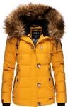 Navahoo Damen warme Winter Steppjacke mit abnehmbarem Kunstfell Zoja Yellow Gr. XS