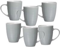 Ritzenhoff & Breker Kaffeebecher-Set Suomi, 6-teilig, je 310 ml, Grau-Blau,