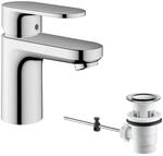 hansgrohe Vernis Blend - Waschtischarmatur mit Zugstangen-Ablauf, Wasserhahn Bad mit