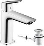 hansgrohe Waschtischarmatur Logis, Wasserhahn Bad mit Auslauf H&ouml;he 110 mm, mit