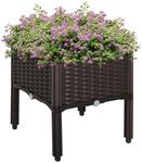Outsunny Hochbeet, Pflanzkasten mit Abflussl&ouml;chern, Blumenkasten im...