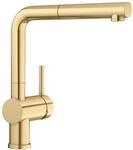 BLANCO LINUS-S | K&uuml;chenarmatur in satin gold | Hochdruck | Mit herausziehbarem