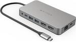 Hyper Universal USB-C Hub, 10-in-1 USB Dock, Universal Dual Display 4K HDMI,