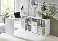 BMG M&ouml;bel Eckschreibtisch Lena abschlie&szlig;barer T&uuml;r, Computertisch,