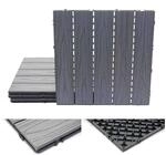 Mendler WPC Bodenfliese HWC-E21 3D-Struktur - 4X je 50x50cm = 1qm
