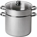 Baumalu 342639 Couscous-Topf 9 l, 24 cm, Silber