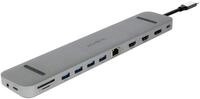 Plusonic USB-C Docking Adapter/Hub 9in1 with HDMI/DP/LAN/USB