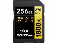 Lexar SDXC Professional 256GB 1800x UHS-II Gold Serie Class 10 U3 V60 für 4K