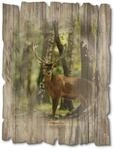 ARTland Wanddeko Bild aus Holz Holzbild vintage Deko 30x40 cm Hochformat Natur...