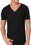 Schiesser Herren Laser Cut v-Hals onderhemd Unterw&auml;sche, Schwarz, S EU