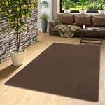 Snapstyle Feinschlingen Velour Teppich Strong Dunkelbraun, Gr&ouml;&szlig;e:160x160 cm