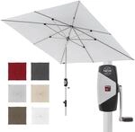 Knirps Automatic Sonnenschirm 240x240cm Hellgrau I innovativer UV-Schutz mit