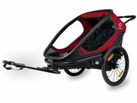 Hamax Unisex-Adult Outback Black-New22 Trailer, Red/Black, One Size