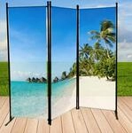 Sichtschutz Balkon Trennwand Raumteiler Paravent mit Fotodruck S&uuml;dsee