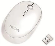 LogiLink ID0205 - Funk & Bluetooth Dual-Maus, 2,4 GHz, 800/1200/1600 dpi, wei&szlig;