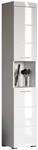 trendteam smart living - Amanda - Hochschrank - Wei&szlig; Hochglanz - Badezimmerschrank