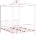 vidaXL Himmelbett Bettgestell Bett Doppelbett Metallbett Bettrahmen Lattenrost