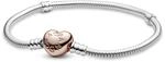 Pandora Moments Schlangen-Gliederarmband mit Herz-Verschluss