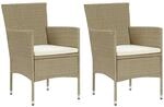 vidaXL 2X Garten Essstuhl Gartensessel Gartenstuhl Sessel Stuhl Rattanstuhl