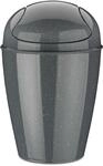 Koziol Del S Swing Top Bin, 5 l, recycelt, Natural Grey