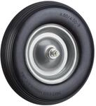 Relaxdays, schwarz-grau Schubkarrenrad Vollgummi mit Achse, 4.80 4.00-8 Gummirad,