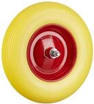 Relaxdays Schubkarrenrad Vollgummi mit Achse, 4.80 4.00-8 Gummirad, pannensicher, 100