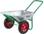 DEMA Stahl Schubkarre Duo &ndash; 2-Rad Gartenschubkarre, Robuste Schubkarre f&uuml;r