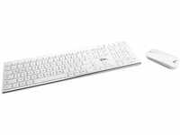 CSL Airy - Tastatur Maus Set kabellos in weiß mit QWERTZ Layout bestehend aus