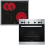 Siemens EQ110KA2EE iQ100 Herd-Glaskeramik-Kochfeld-Kombination (herdgesteuert), 59,4