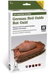 Vallejo 078411 Farbset, Deutsch Rot-Oxid, 6x8ml