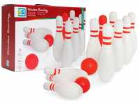 BS Toys Holz-Bowling - Kegelspiel für Kinder & Erwachsene - Für Indoor & Outdoor -