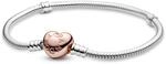 Pandora Moments Schlangen-Gliederarmband mit Herz-Verschluss