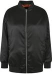 Urban Classics Damen Ladies Oversized Satin Bomber Jacket Jacke, Black, M