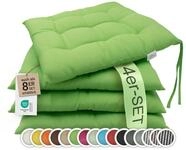 ZOLLNER 4er Set Sitzkissen in 40x40cm - gem&uuml;tliche Stuhlkissen mit...