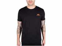 Alpha Industries Herren Backprint T Reflective Print T-Shirt, Black/Refl.Oran, S