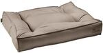 HUNTER Lancaster Hundebett | gesteppt, gemustert, weich gepolstert, Farbe: braun,